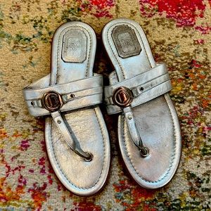 Silver Christian Dior sandals 9